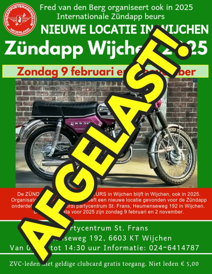 Zundapp beurs nwe locatie Wijchen 2025